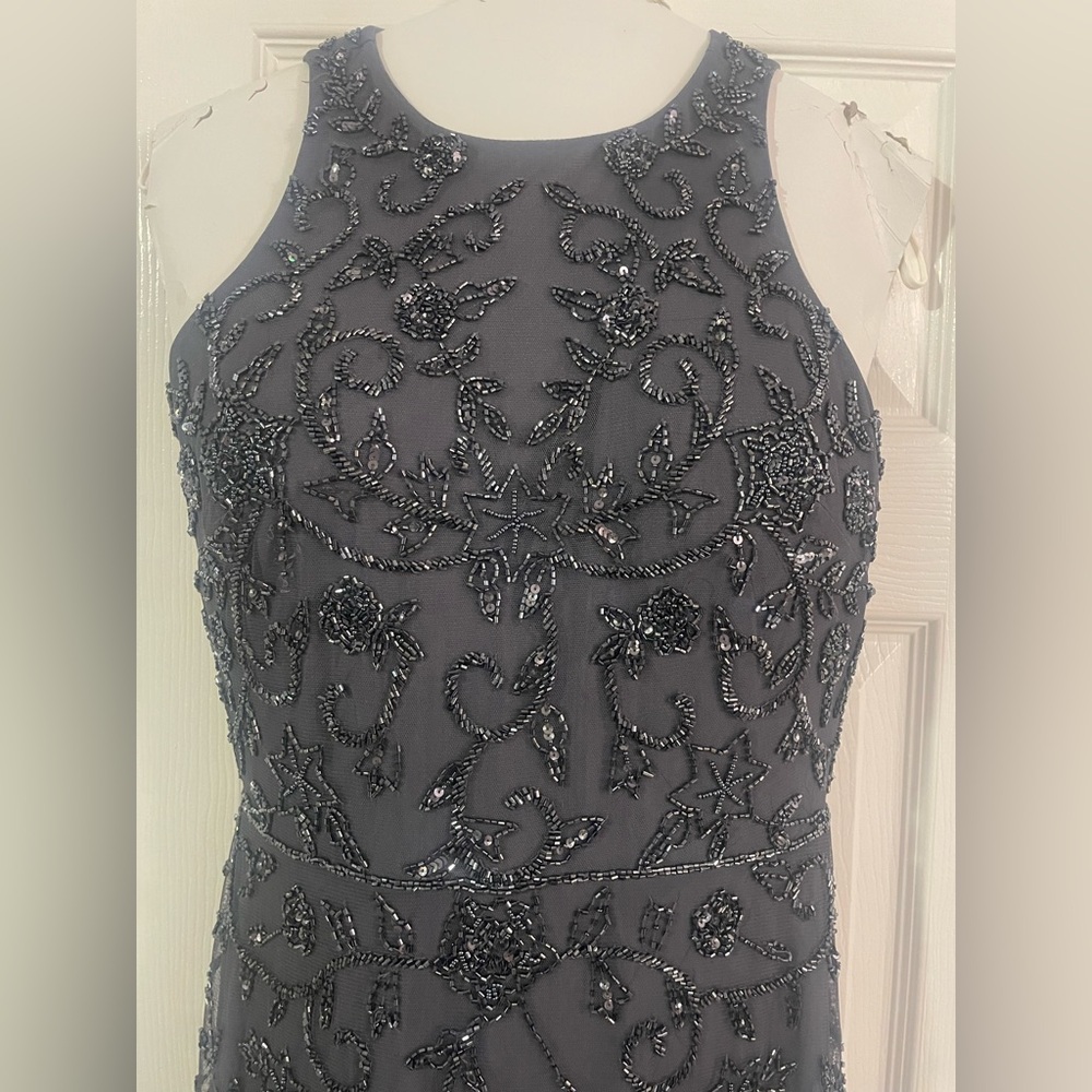 Adrianna Papell Platinum Sleeveless Evening Gown/ Bridal with Embellishments - Picture 2 of 5